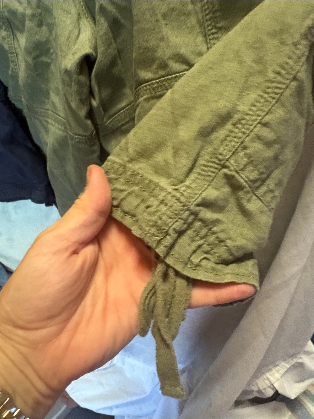 TWO PAIRS!! Faded Glory Navy and Olive Green Womens Cargo Shorts Set - Picture 4 of 6